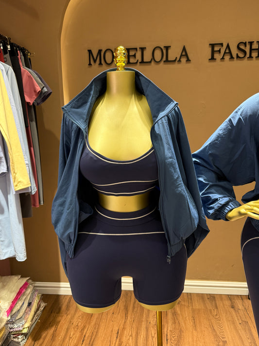 Blue Spicy luxe set and jacket