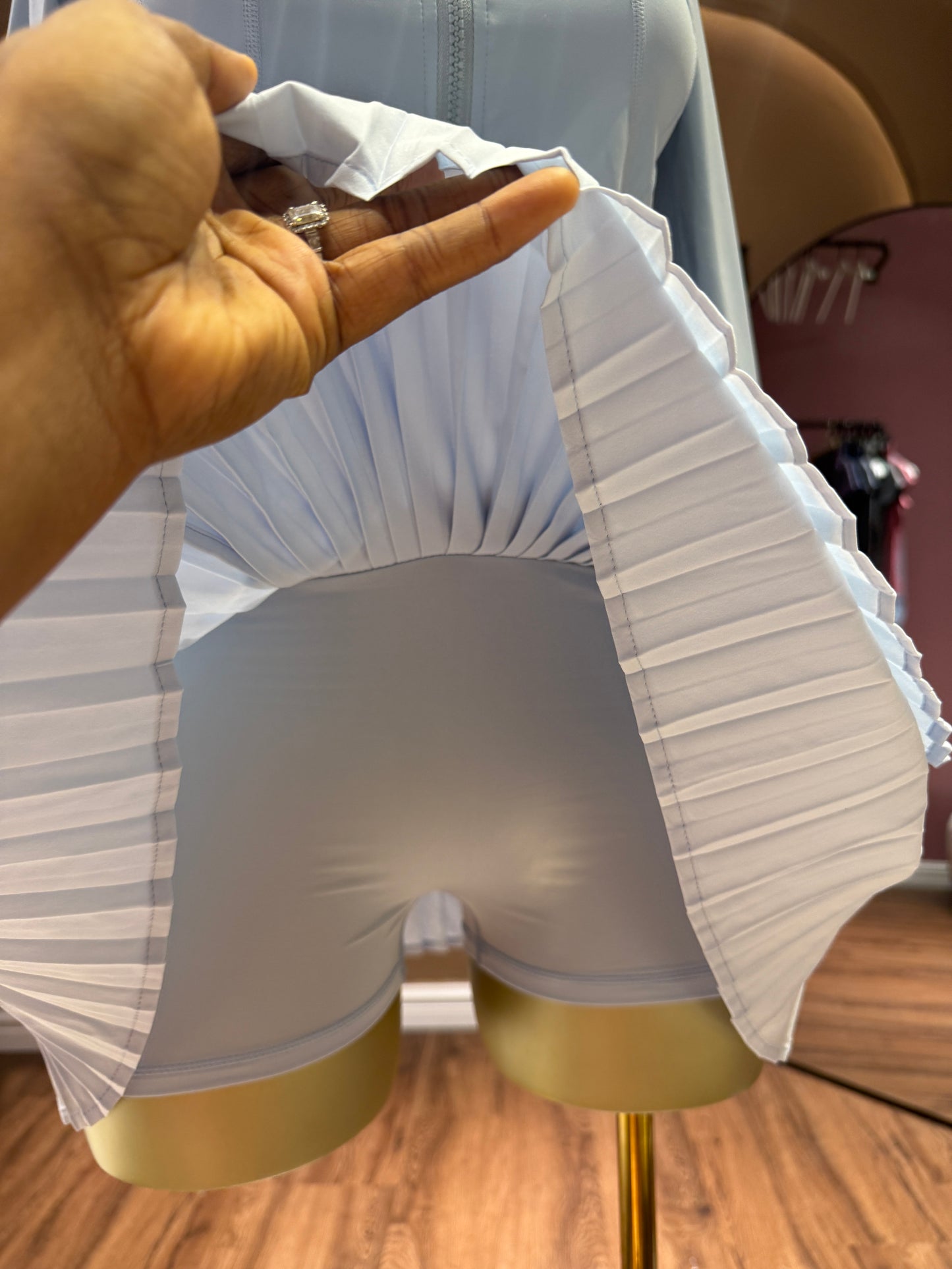 Deluxe skirt set blue