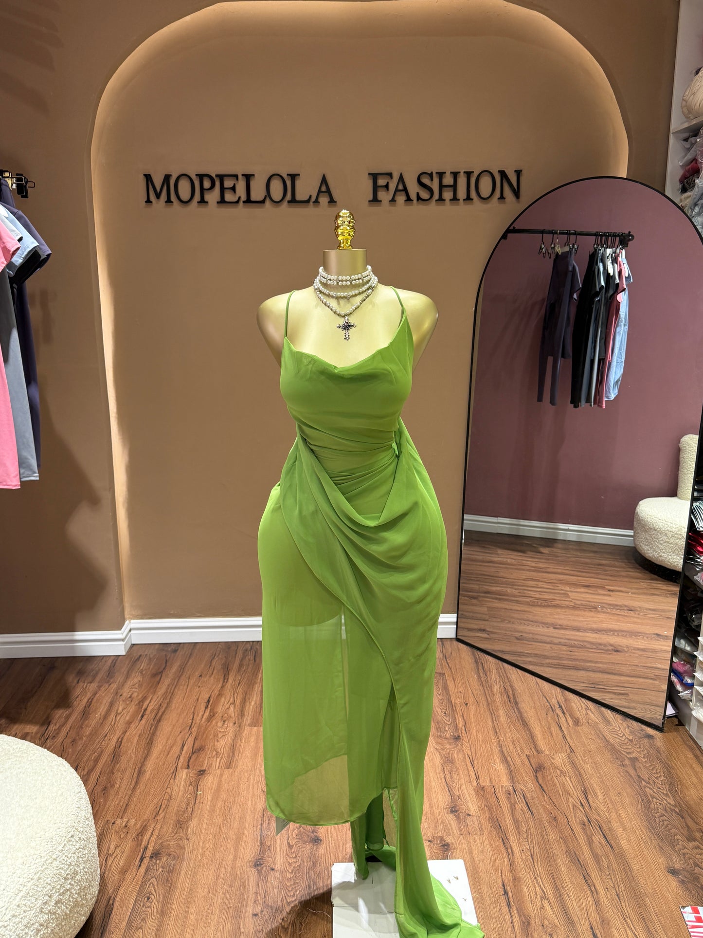 Chic green dress