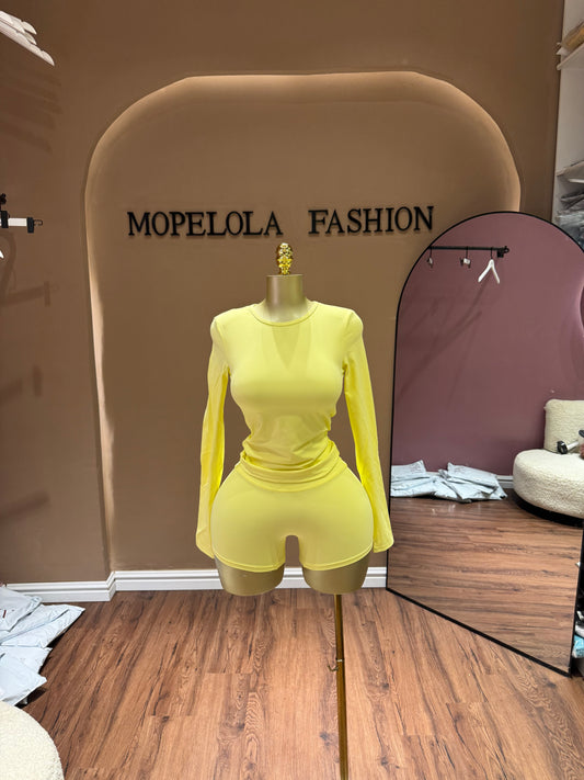 Yellow active wear set