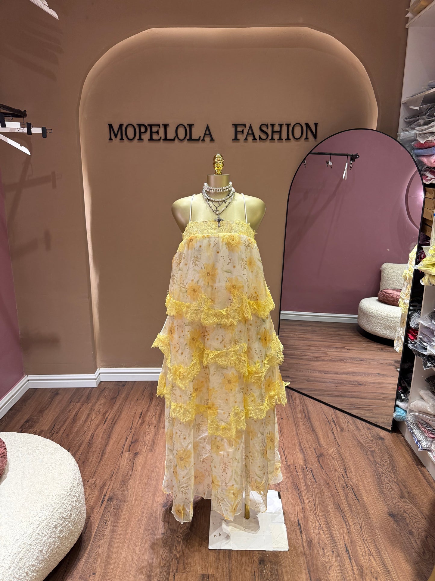 Luxury floral dress