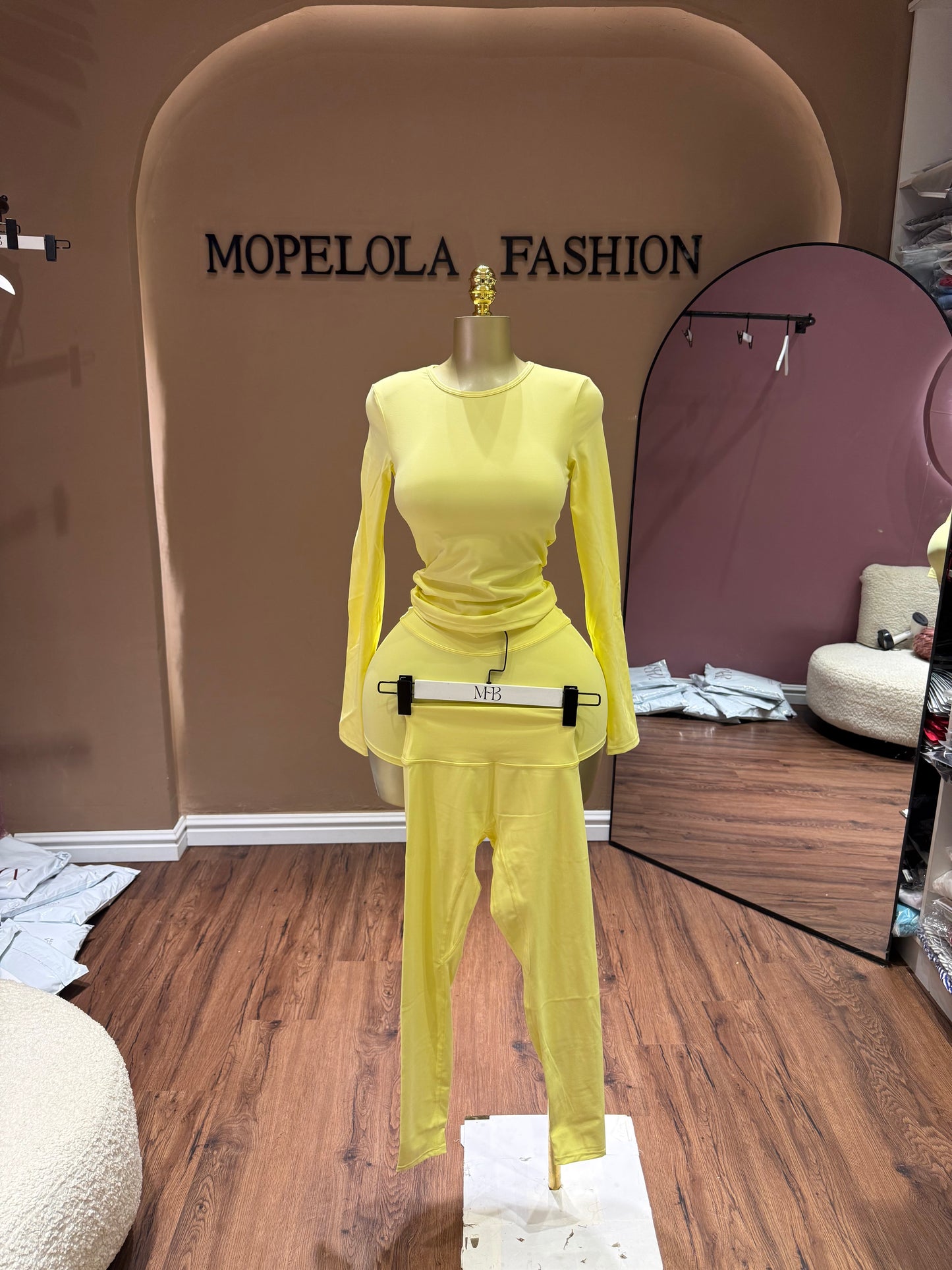 Yellow active wear set