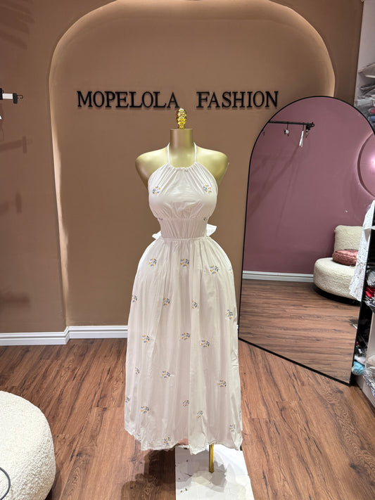 Floral white dress