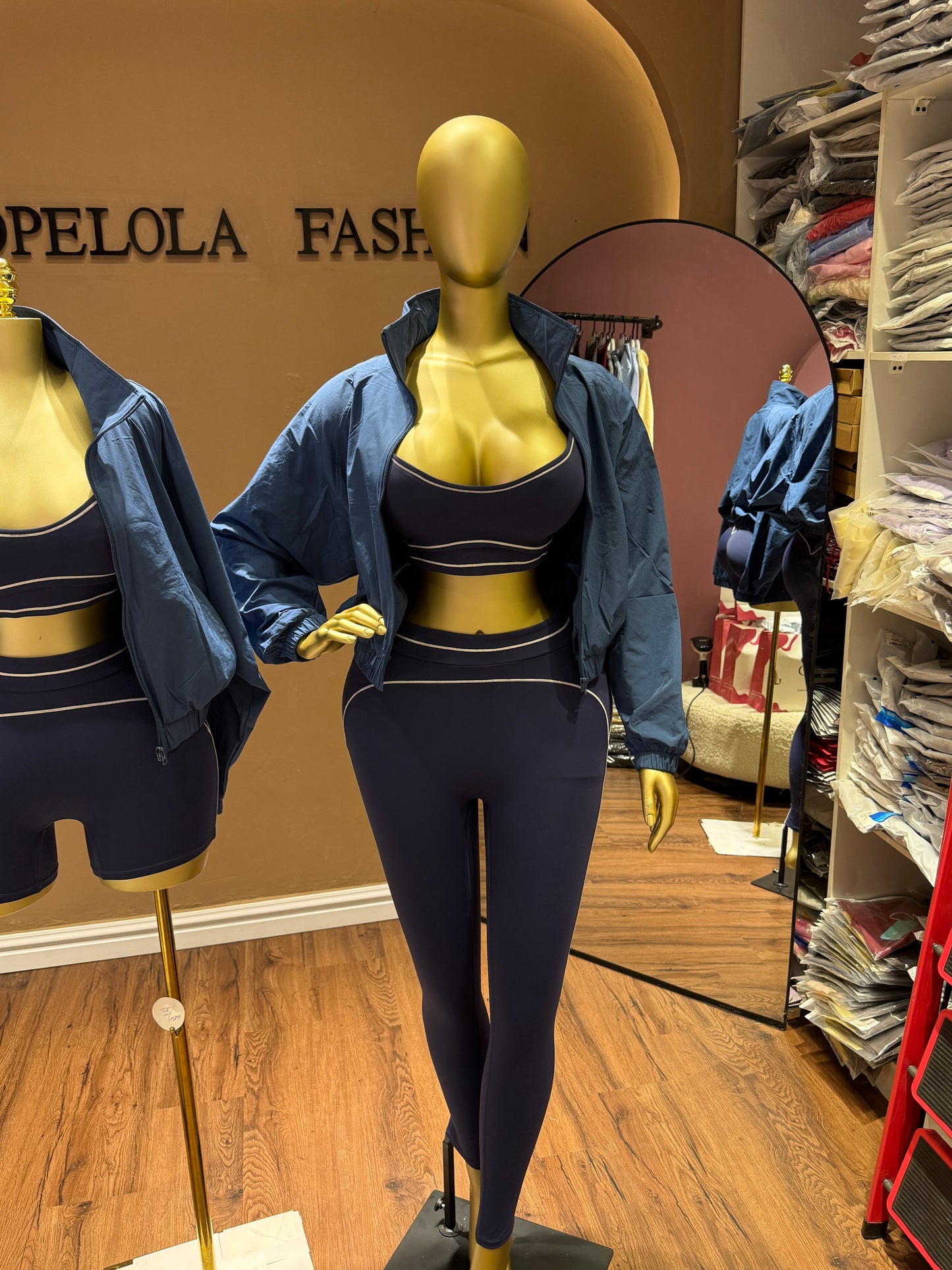 Blue Spicy luxe set and jacket