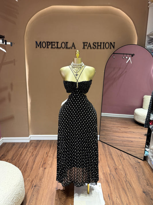 Luxe poka dot dress