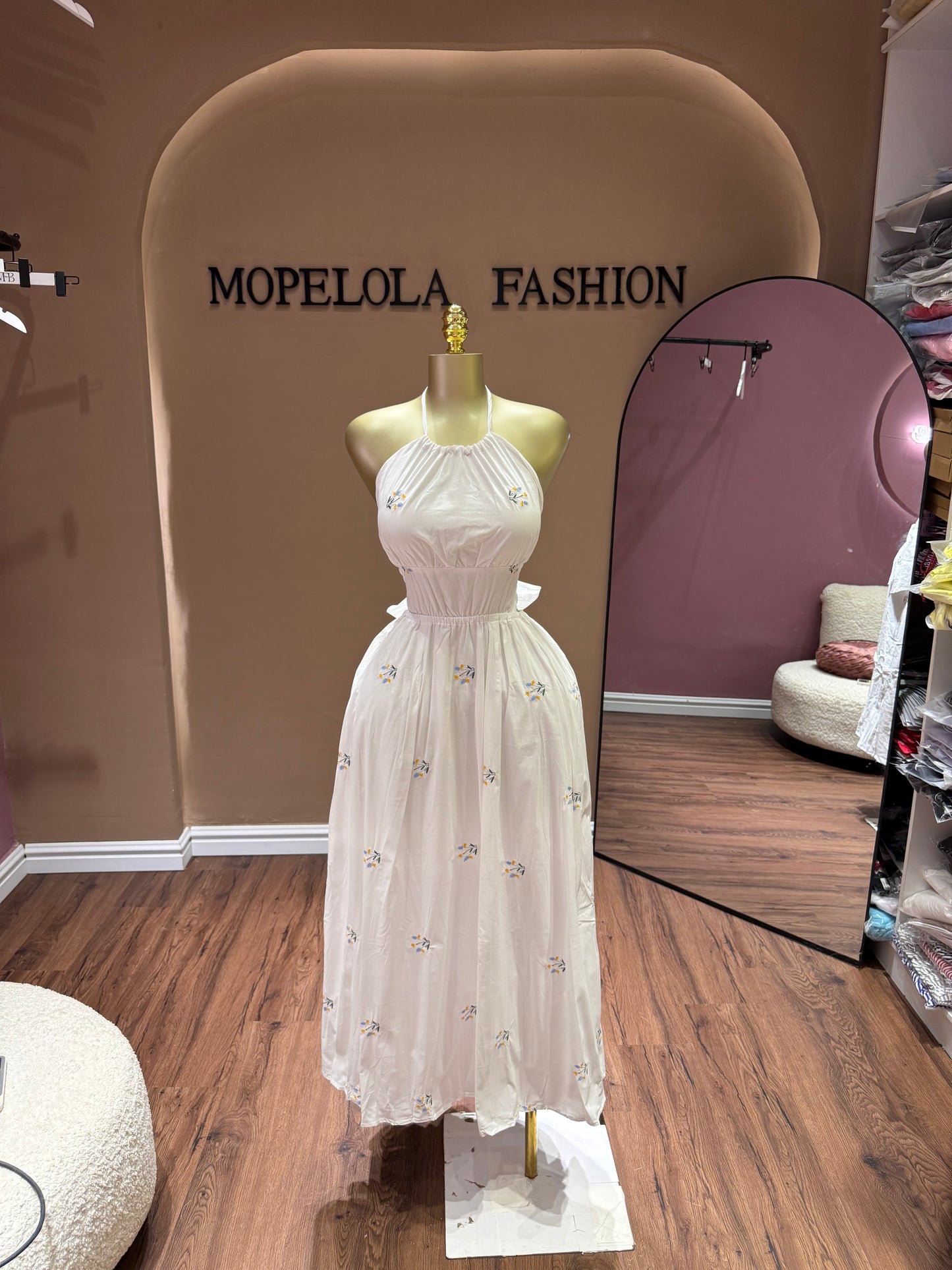Floral white dress