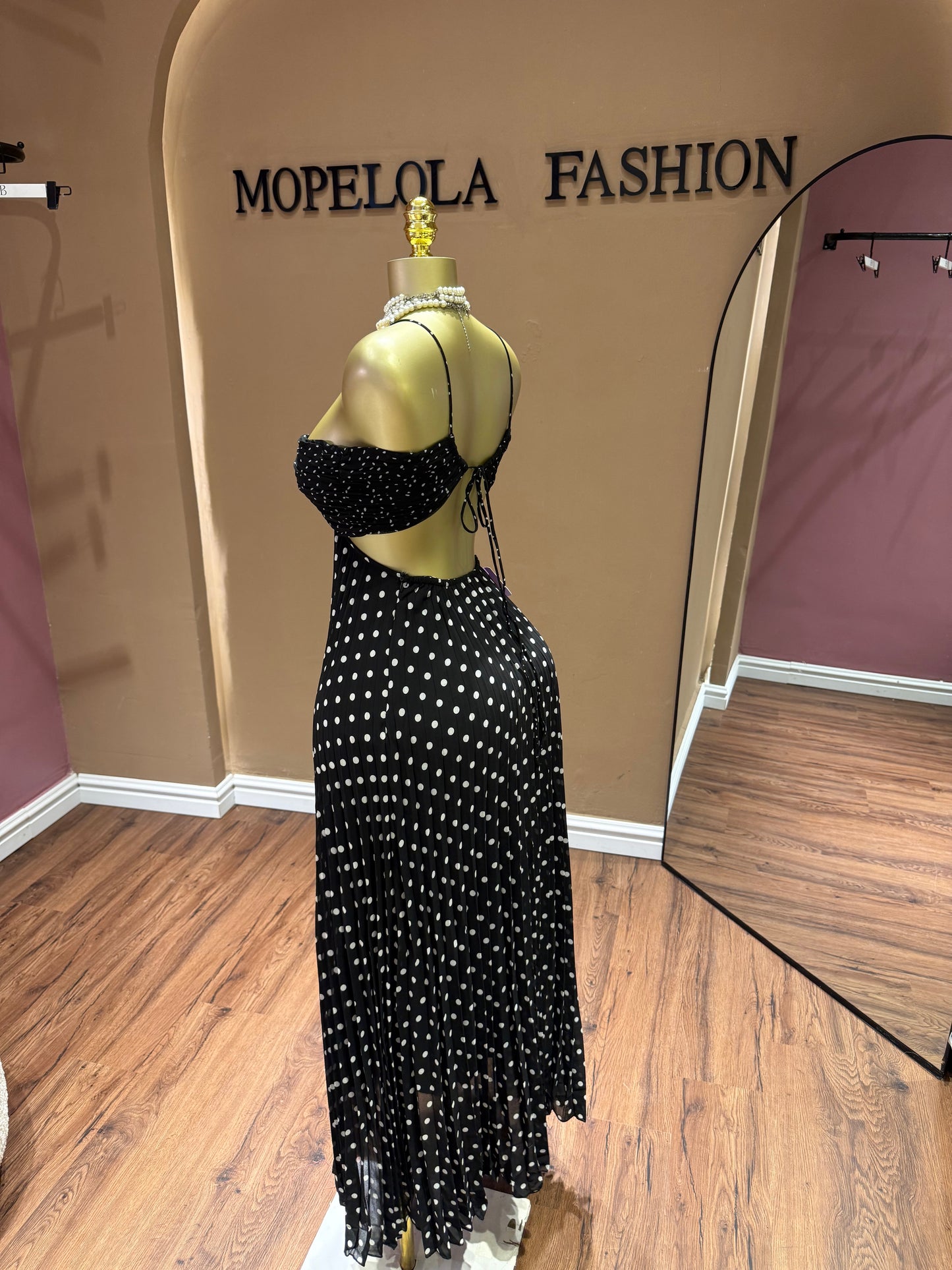 Luxe poka dot dress