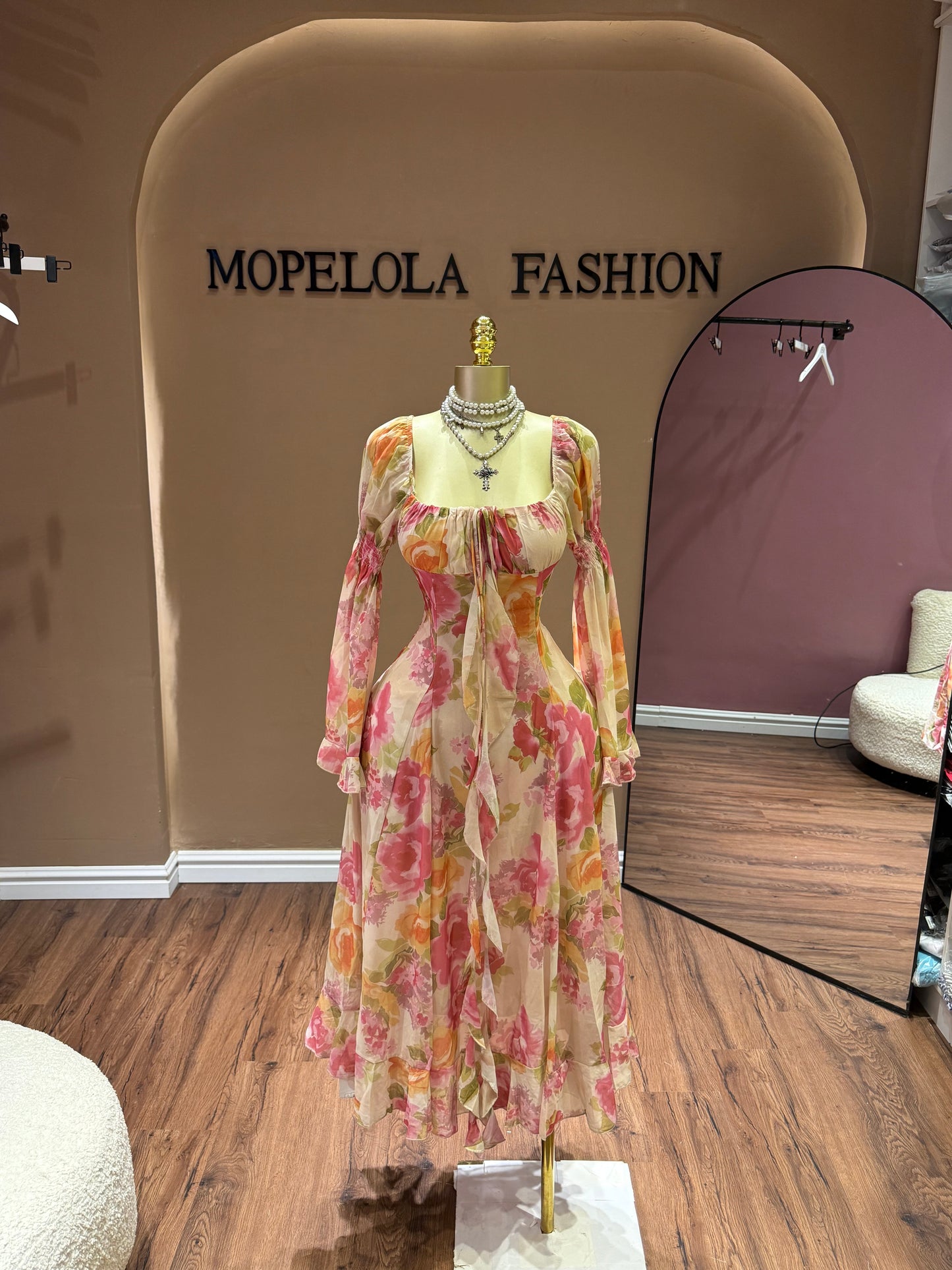 Luxe floral dress