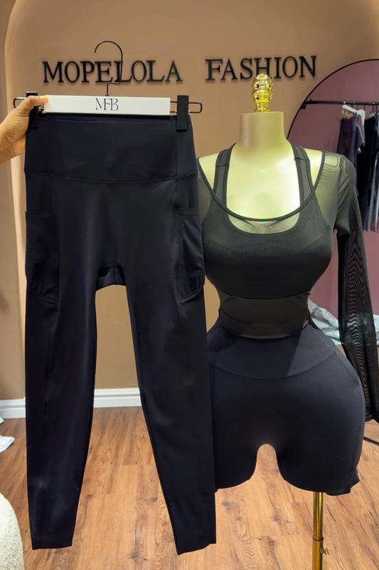 Black Super-luxe leggings set