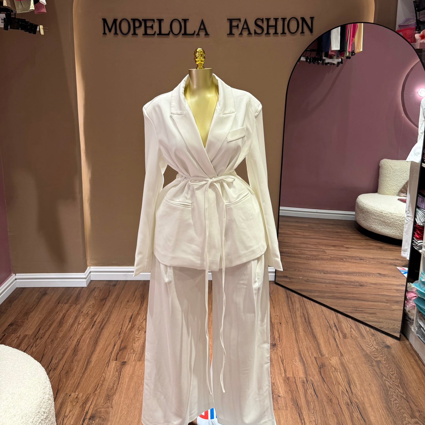 Luxury wide leg suit