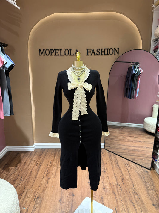 Bow tie knitted Dress