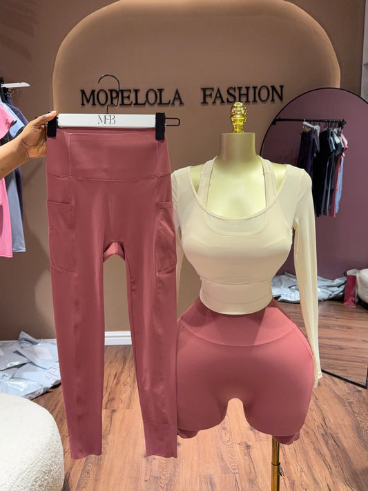 Pink Super luxe leggings set