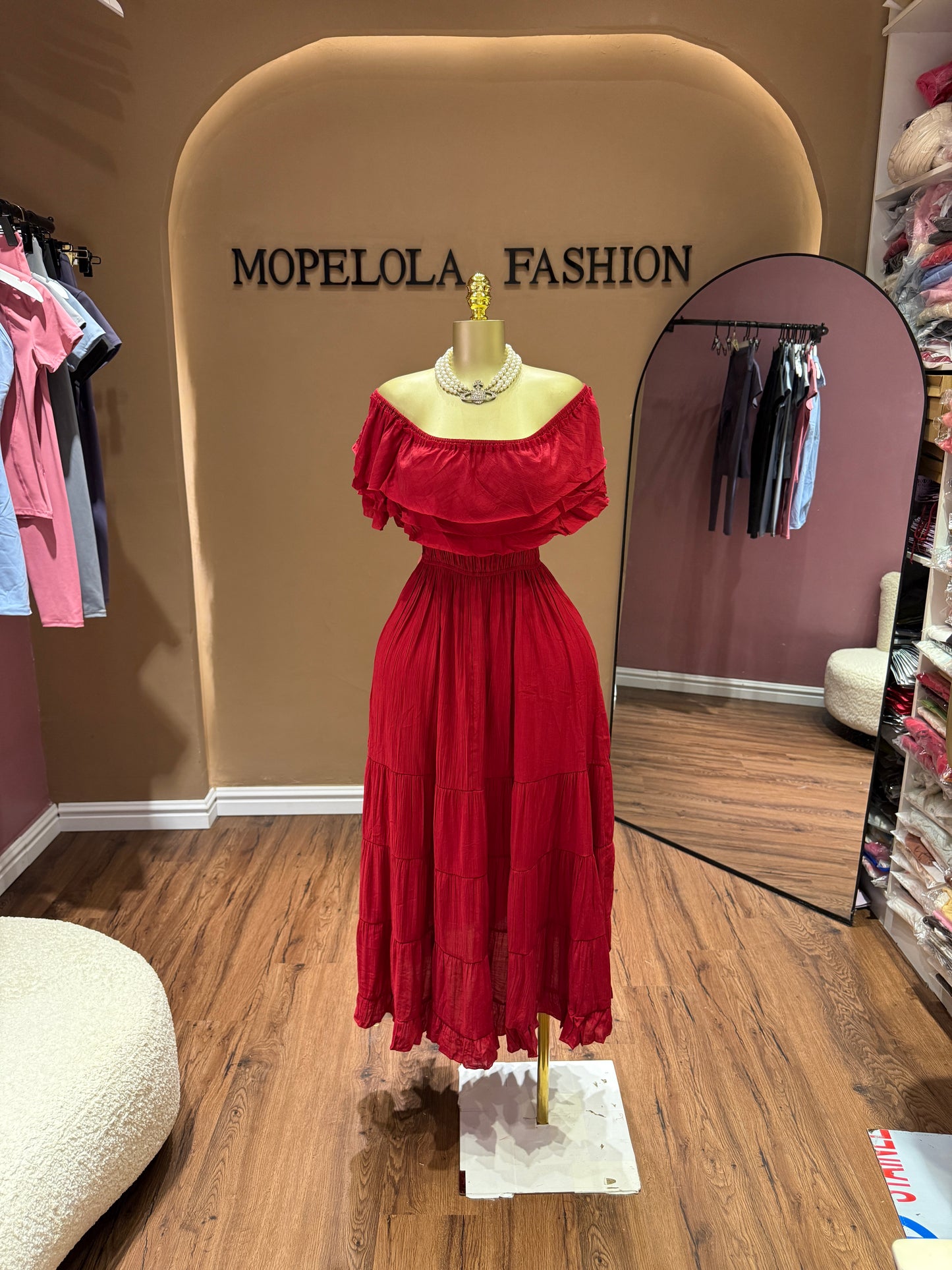 Ruffled outdoor dress