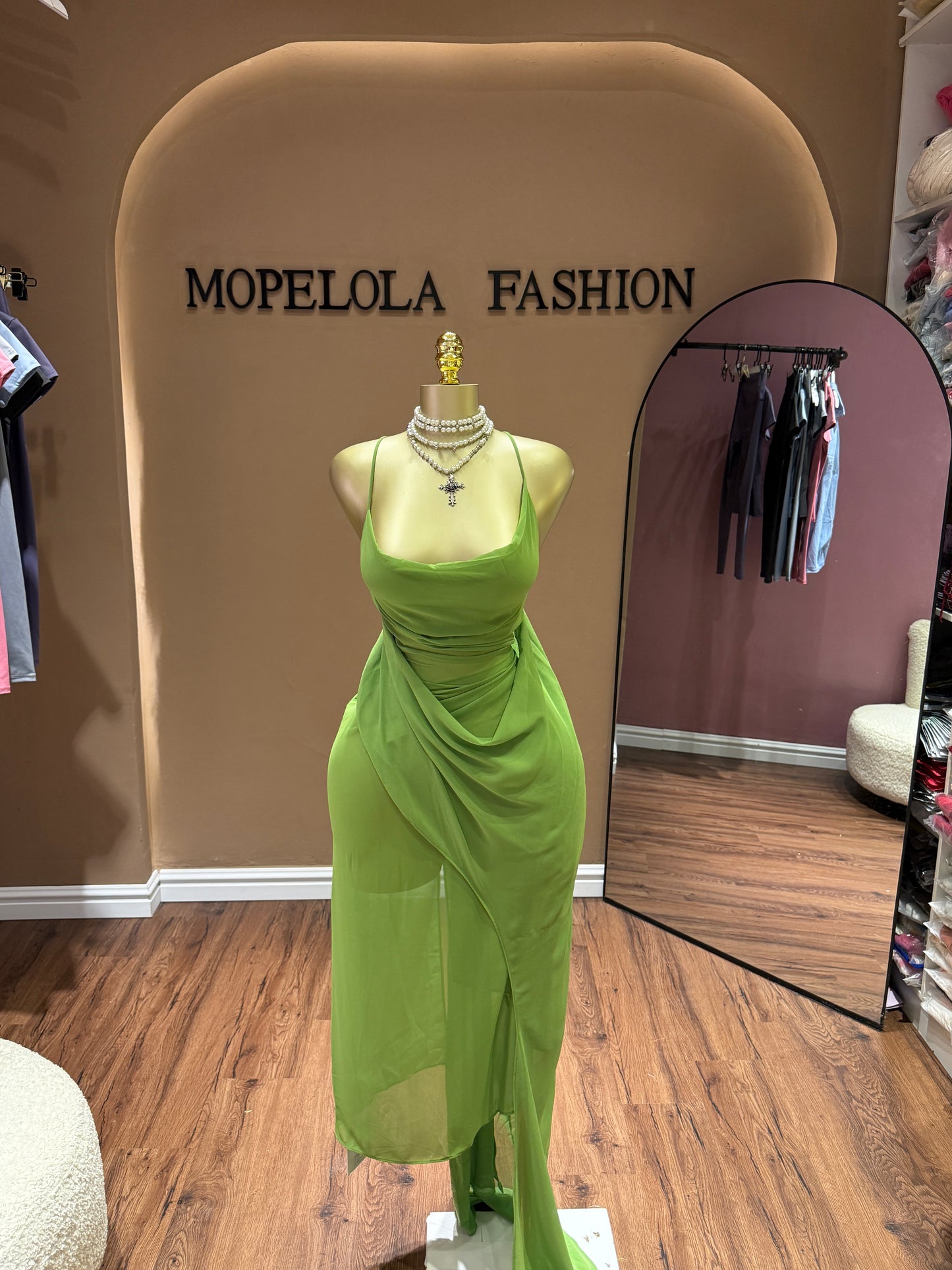 Chic green dress