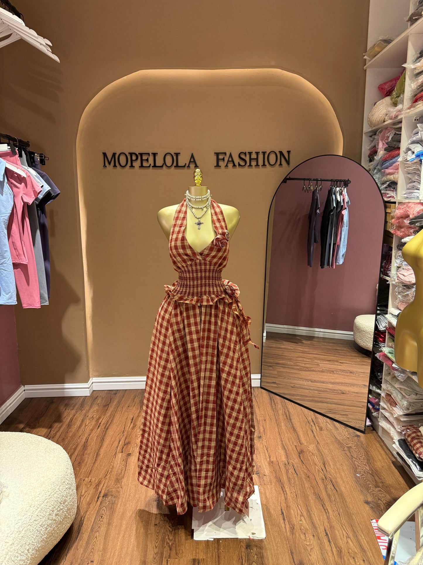Luxe plaid dress