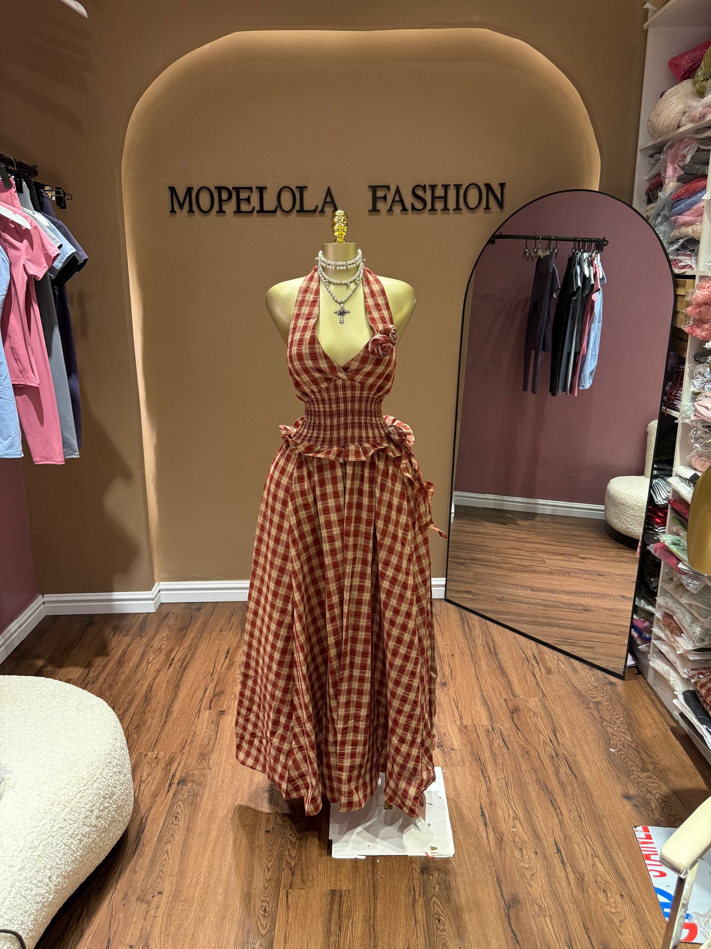 Luxe plaid dress